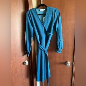 NWT blue Leota wrap dress